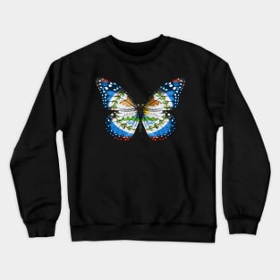 Belizean Flag  Butterfly - Gift for Belizean From Belize Crewneck Sweatshirt